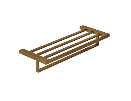 Kludi Vela C - Držák ručníku s poličkou, délka 60 cm, kartáčovaný bronz 31989N1