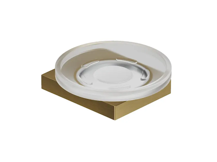 Kludi Vela C - Mýdlenka s držákem, sklo/kartáčované zlato 31985N0