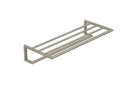Kludi Vela R - Držák ručníku s poličkou, délka 62 cm, kartáčovaný nikl 58989N5