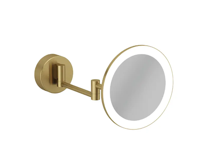 Kludi Vela R - Kosmetické nástěnné zrcátko s LED osvětlením, kartáčované zlato 58995N0W