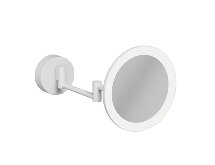 Kludi Vela R - Kosmetické nástěnné zrcátko s LED osvětlením, matná bílá 5899553W