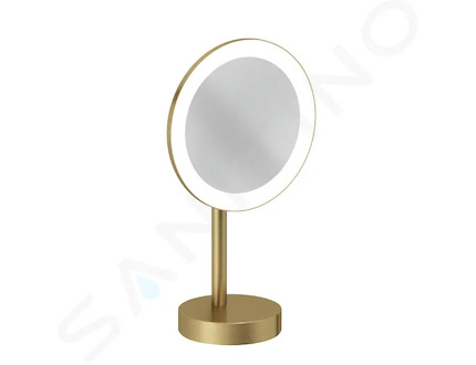 Kludi Vela R - Kosmetické zrcátko s LED osvětlením, kartáčované zlato 58995N0F