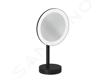Kludi Vela R - Kosmetické zrcátko s LED osvětlením, matná černá 5899539F