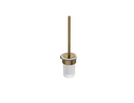 Kludi Vela R - WC štětka nástěnná s držákem, sklo/kartáčovaný bronz 58974N1