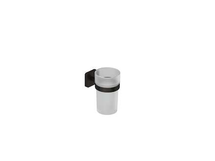 Kludi Vela S - Držák kartáčků a pasty, sklo/broušený Gunmetal 25975N2