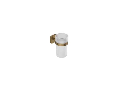 Kludi Vela S - Držák kartáčků a pasty, sklo/kartáčovaný bronz 25975N1