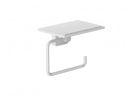 Kludi Vela S - Držák toaletního papíru s poličkou, matná bílá 2597153