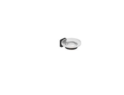 Kludi Vela S - Mýdlenka s držákem, sklo/broušený Gunmetal 25985N2