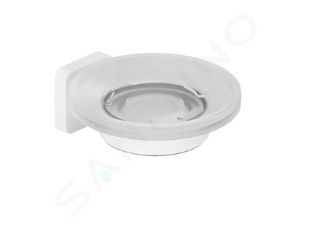 Kludi Vela S - Mýdlenka s držákem, sklo/matná bílá 2598553