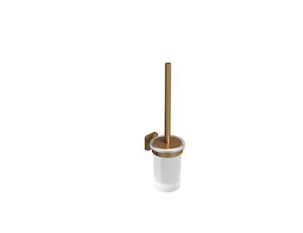 Kludi Vela S - WC štětka nástěnná s držákem, sklo/kartáčovaný bronz 25974N1