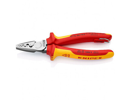 KNIPEX Kleště pro kab.koncovky s pojistkou 9778180T