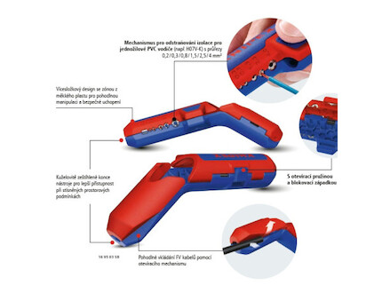 KNIPEX Odizolovací nástroj ErgoStrip PV 169503SB