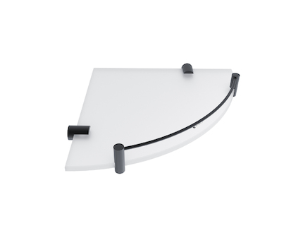 Nimco BORMO ČERNÁ Černá police rohová s ohrádkou BRC 11091RBX-90