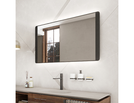 Nimco OBDELNÍKOVÁ - OBLÉ ROHY Černé LED zrcadlo 1200x650 ZPC 42006-90