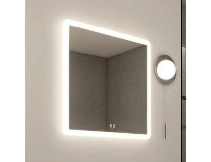 Nimco OBDELNÍKOVÁ - OBLÉ ROHY LED zrcadlo 600x600 se dvěma dotykovými senzory ZP 19066VX