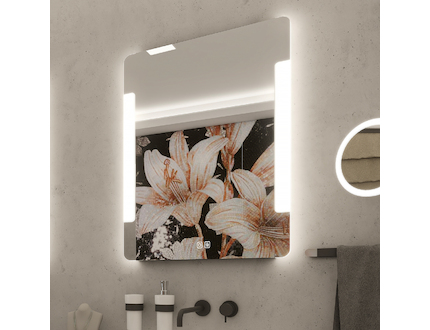 Nimco OBDELNÍKOVÁ - OBLÉ ROHY LED zrcadlo 600x800 se dvěma dotykovými senzory ZP 18002VX
