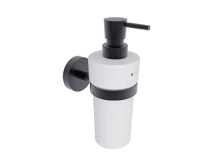 Nimco UNIX ČERNÁ Dávkovač tekutého mýdla keramický, pumpička mosaz UNC 13031KN-T-90