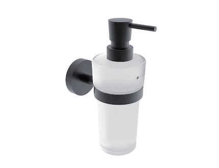 Nimco UNIX ČERNÁ Dávkovač tekutého mýdla skleněný, pumpička mosaz UNC 13031W-T-90