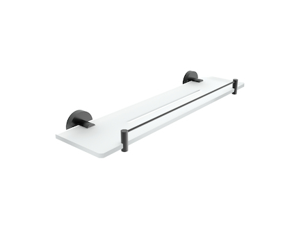 Nimco UNIX ČERNÁ Police IXI, 50 cm s ohrádkou UNC X450-X-90