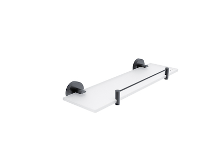 Nimco UNIX ČERNÁ Police s ohrádkou, 40 cm UNC 13091BX-40-90