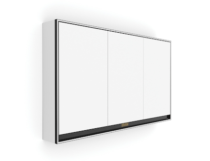 Nimco ZRCADLOVÉ SKÍNĚ Černá LED podsvícená zrcadlová skříňka 1200. GAC 10006VX-90