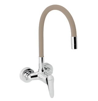 Novaservis Dřezová baterie s elastickým ramenem 100mm, béžová-chrom 94484,0BE