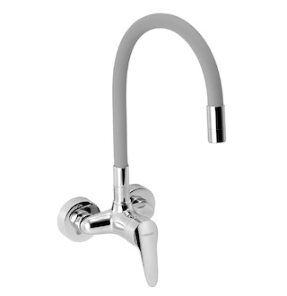 Novaservis Dřezová baterie s elastickým ramenem 100mm, stříbrošedá-chr. 94484,0S