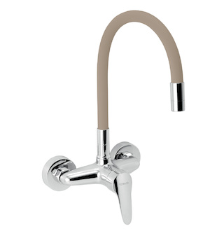 Novaservis Dřezová baterie s elastickým ramenem 150mm, béžová-chrom 94480,0BE