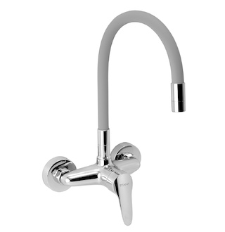 Novaservis Dřezová baterie s elastickým ramenem 150mm, stříbrošedá-chr. 94480,0S
