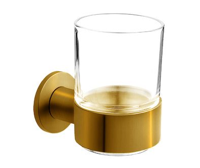 Novaservis Držák kartáčků SMILE, kartáčované zlato ASM03BG