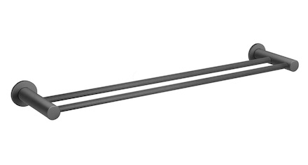 Novaservis Dvojitý držák ručníků SMILE 600 mm, gun metal ASM10GM