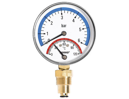 Novaservis Termomanometr 80mm 1/2