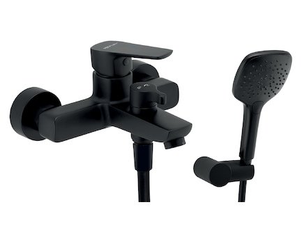 Novaservis Vanová nástěnná baterie METALIA 58 ECO+, 150 mm, černá 58020,5