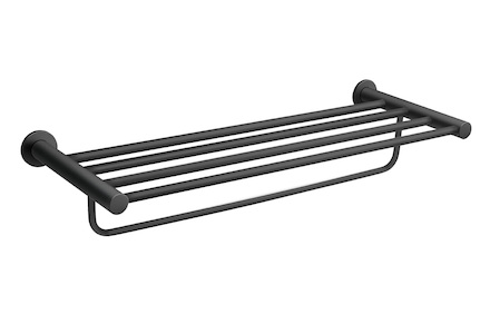 Novaservis Velký držák ručníků se závěsem SMILE, černá ASM35BL