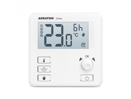 Termostat AURATON 3013 (Cetus), manuální s nastavitelným nočním poklesem