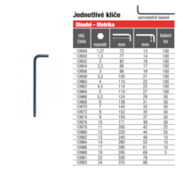BONDHUS L.-klíč 2.0mm 10952