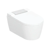 Geberit AquaClean - Elektronický bidet Sela s keramikou, závěsný, TurboFlush, SoftClosing, KeraTect, bílá/lesklý chrom 146.220.2