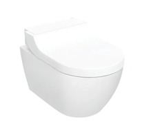 Geberit AquaClean - Elektronický bidet Tuma Comfort s keramikou, závěsný, TurboFlush, SoftClosing, KeraTect, sklo/bílá 146.290.S