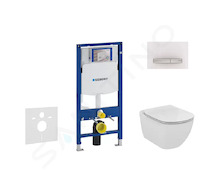Geberit Duofix - Modul pro závěsné WC s tlačítkem Sigma50, alpská bílá + Ideal Standard Tesi - WC a sedátko 111.300.00.5 NF8