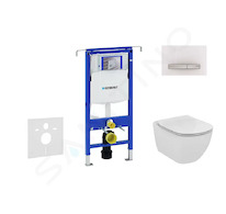 Geberit Duofix - Modul pro závěsné WC s tlačítkem Sigma50, alpská bílá + Ideal Standard Tesi - WC a sedátko 111.355.00.5 NF8