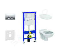 Geberit Duofix - Set předstěnové instalace, klozet Alpha se sedátkem, tlačítko Delta21, lesklý chrom 458.103.00.1 NR2