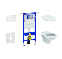 Geberit Duofix - Set předstěnové instalace, klozet Alpha se sedátkem, tlačítko Sigma01, alpská bílá 111.355.00.5 ND1