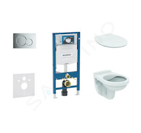Geberit Duofix - Set předstěnové instalace, klozet Alpha se sedátkem, tlačítko Sigma01, lesklý chrom 111.300.00.5 ND2