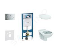 Geberit Duofix - Set předstěnové instalace, klozet Alpha se sedátkem, tlačítko Sigma01, lesklý chrom 111.300.00.5 NR2