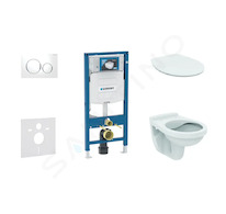 Geberit Duofix - Set předstěnové instalace, klozet Alpha se sedátkem, tlačítko Sigma20, bílá/chrom 111.300.00.5 ND4
