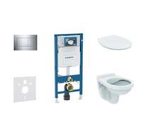 Geberit Duofix - Set předstěnové instalace, klozet Alpha se sedátkem, tlačítko Sigma30, chrom 111.300.00.5 ND6