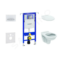 Geberit Duofix - Set předstěnové instalace, klozet Alpha se sedátkem, tlačítko Sigma50, alpská bílá 111.355.00.5 NR8