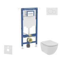 Geberit Duofix - Set předstěnové instalace, klozetu a sedátka Ideal Standard Tesi, tlačítka Sigma01, Rimless, SoftClose, alpská