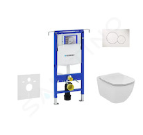 Geberit Duofix - Set předstěnové instalace, klozetu a sedátka Ideal Standard Tesi, tlačítka Sigma01, Rimless, SoftClose, alpská 