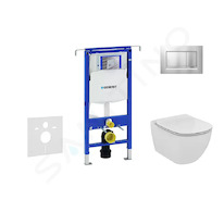 Geberit Duofix - Set předstěnové instalace, klozetu a sedátka Ideal Standard Tesi, tlačítka Sigma30, Aquablade, SoftClose, matný